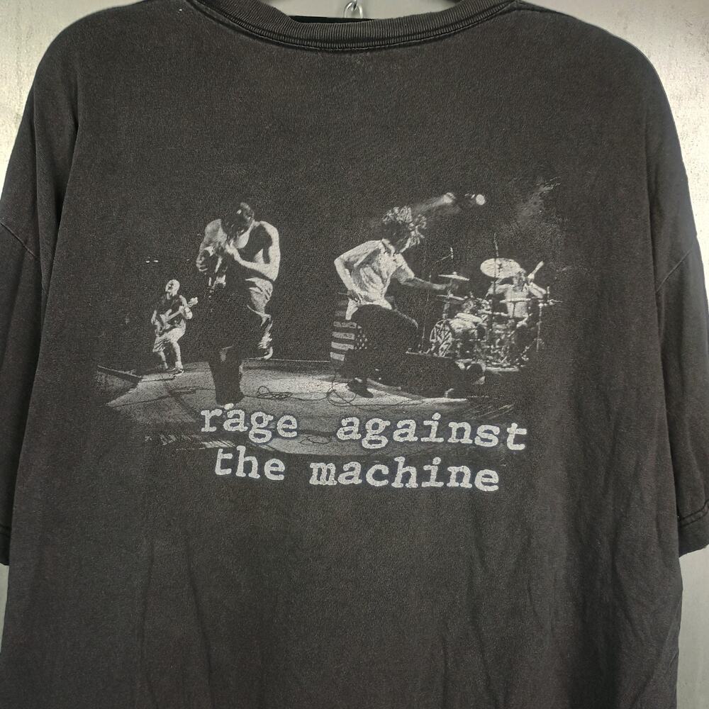 Rage Against The Machine Vintage Giant Distressed Thrashed Grunge Punk Shirt XL